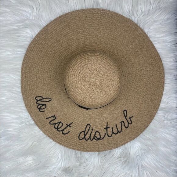 Beach Straw Hat Floppy “Do Not Disturb”